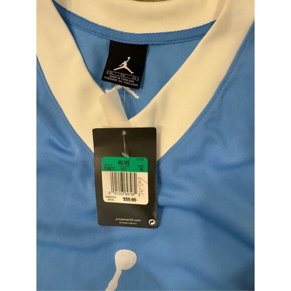 NWT Jordan Melo Warm-Up Jersey Men’s XL Blue White Jumpman Carmelo Anthony Retro - Picture 2 of 10